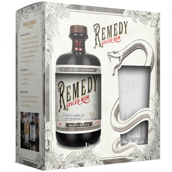 Remedy Spiced Rum Glass Gift Box 0.7l