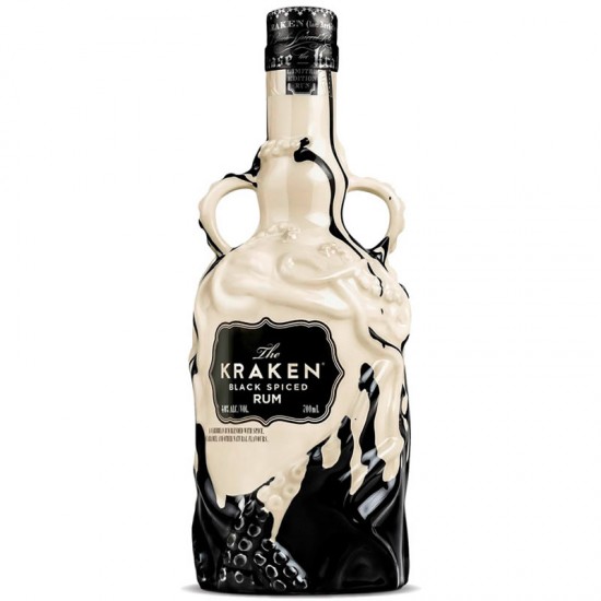 The Kraken Black Spiced Black & White Ceramic Limited Edition 0.7l