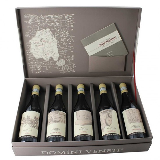 Domini Veneti Amarone Della Valpolicella Espressioni Wooden Gift Box 5x0.75l