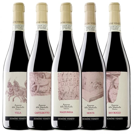 Domini Veneti Amarone Della Valpolicella Espressioni Wooden Gift Box 5x0.75l