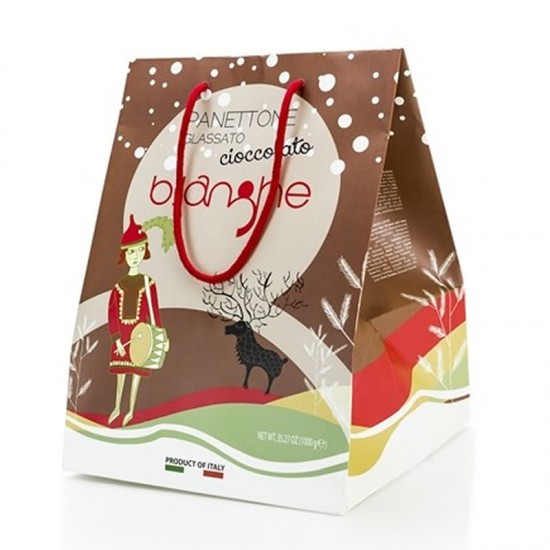 Blanghe Panettone Shopper Glassato Cioccolato 1000gr