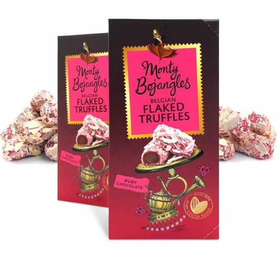 Monty Bojangles Flaked Ruby Chocolate Truffles 100gr