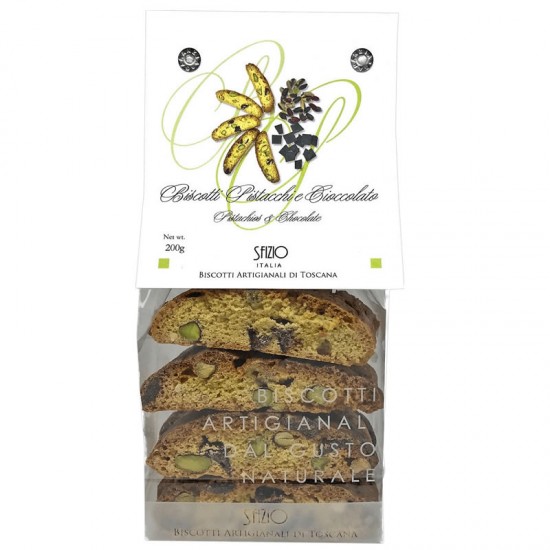 Sfizio Cantucci Biscuiti Artizanali Cu Fistic Si Ciocolata 200gr