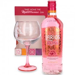 Larios Rose Gin Glass Gift Box 0.7l