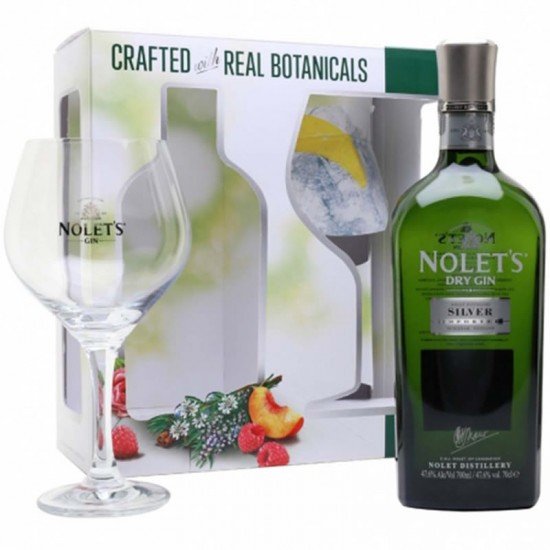Nolet's Silver Dry Gin Glass Gift Pack 0.7l