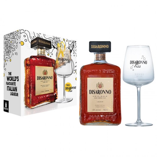Disaronno Amaretto Glass Gift Box 0.7l