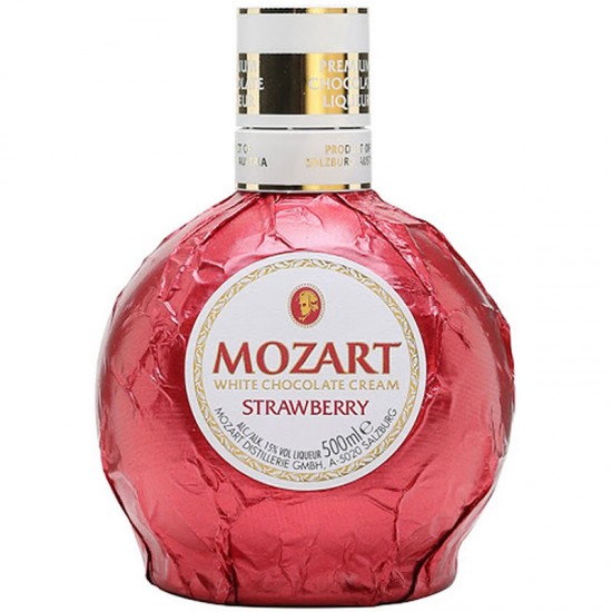 Mozart White Chocolate Strawberry Cream 0.5l