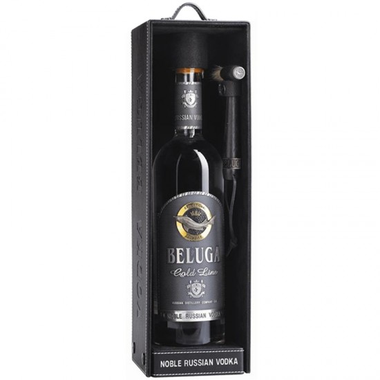 Beluga Gold Leather Case 0.7l