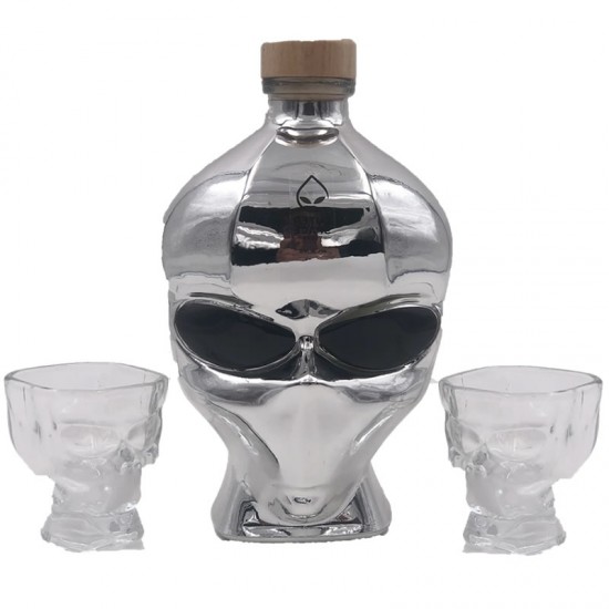 Outerspace Vodka Chrome 2 Glasses Gift Pack 0.7l