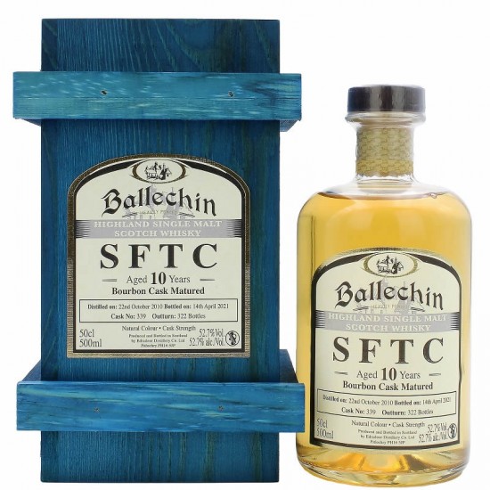 Ballechin 2010 Bourbon Cask 10 Ani 0.5l