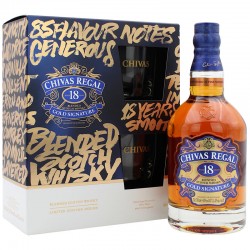 Chivas Regal Gold Signature 18 Ani Box 2 Glasses Gift 0.7l