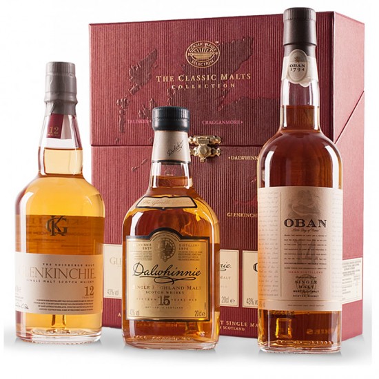 Classic Malt Gentle (Glenkinchie, Dalwhinnie, Oban) 3 X 0.2l
