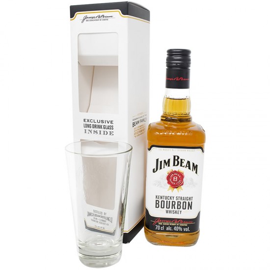 Jim Beam White Glass Gift Box 0.7l