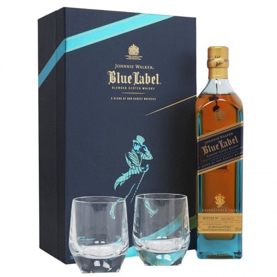 Johnnie Walker Blue Label 2 Glasses Gift Box 0.7l