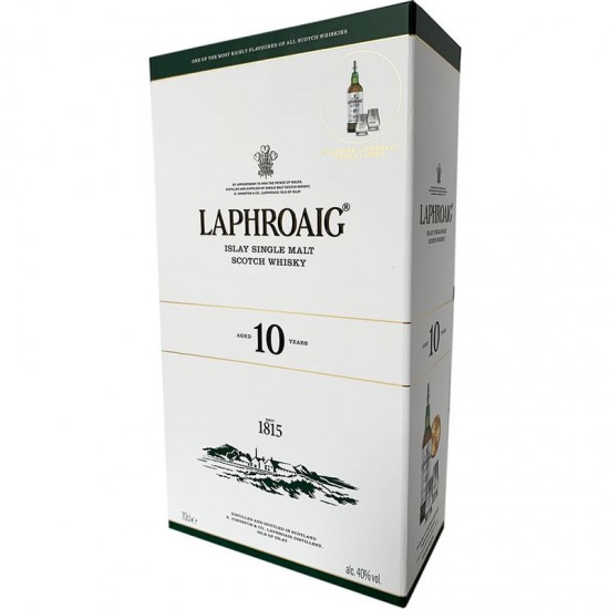 Laphroaig 10 Ani 2 Glasses Gift Box 0.7l