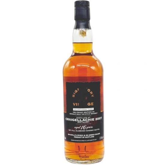 Signatory Vintage Craigellachie 16 Ani 2007 100 Proof Exceptional 0.7l
